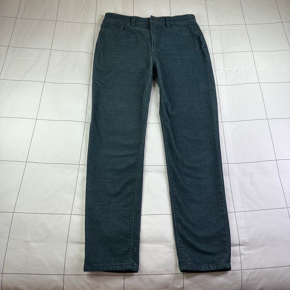 Carve Designs Skyler Pants Womens 6 Green Teal Skinny Corduroy Organic Cotton - Picture 3 of 13